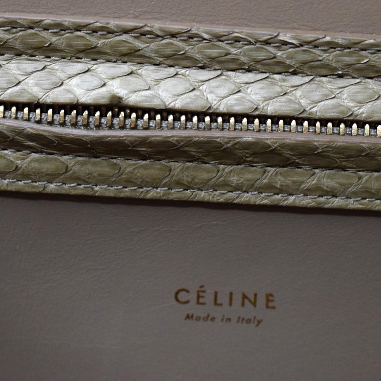 Cèline Phantom Luggage Python Snakeskin Beige Sand Color Large Purse ...