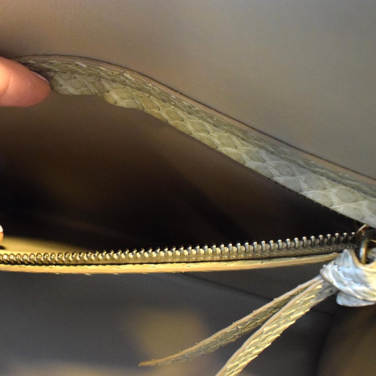 Cèline Phantom Luggage Python Snakeskin Beige Sand Color Large Purse ...