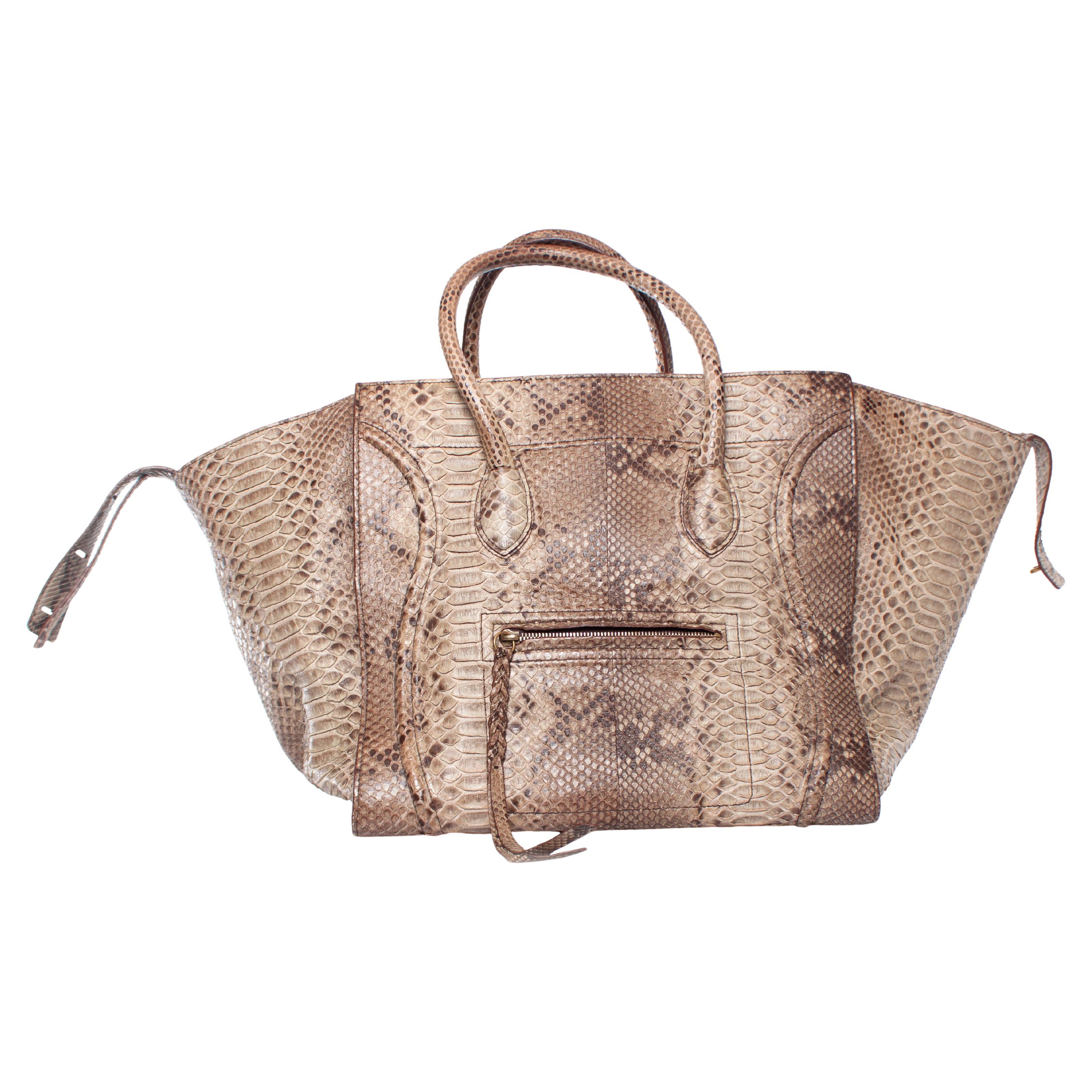Celine, borsa Phantom Luggage in pelle di pitone in vendita