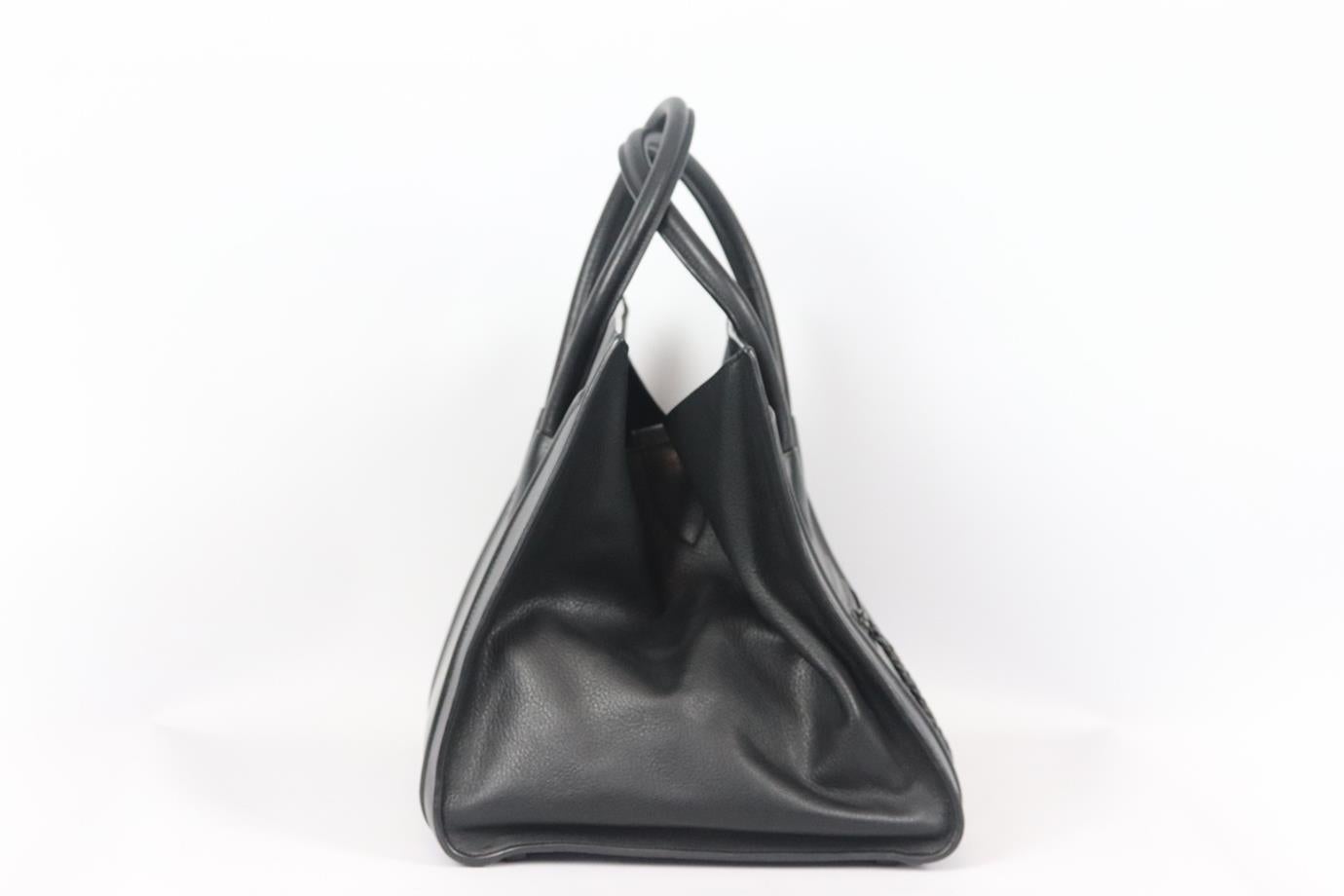 Black Celine Phantom Medium Leather Tote Bag