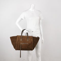 Celine Phantom Mini Dunkelbraunes Wildleder 30cm