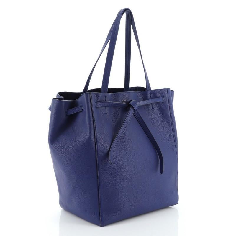 Purple Celine Phantom Tie Cabas Tote Leather Medium