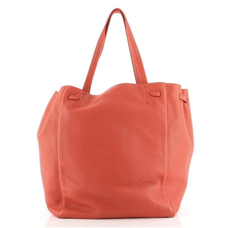 Orange Celine Phantom Tie Cabas Tote Leather Medium