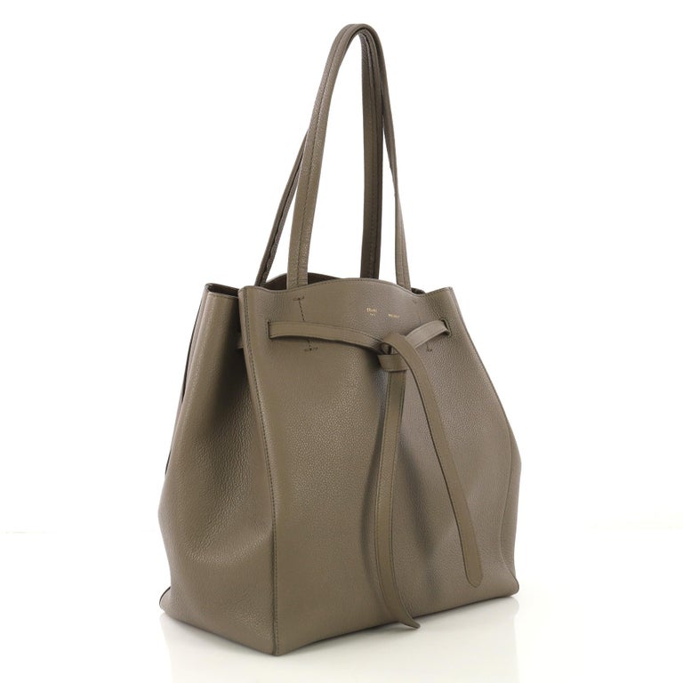 Celine Cabas De France Tote Canvas with Leather Medium at 1stDibs