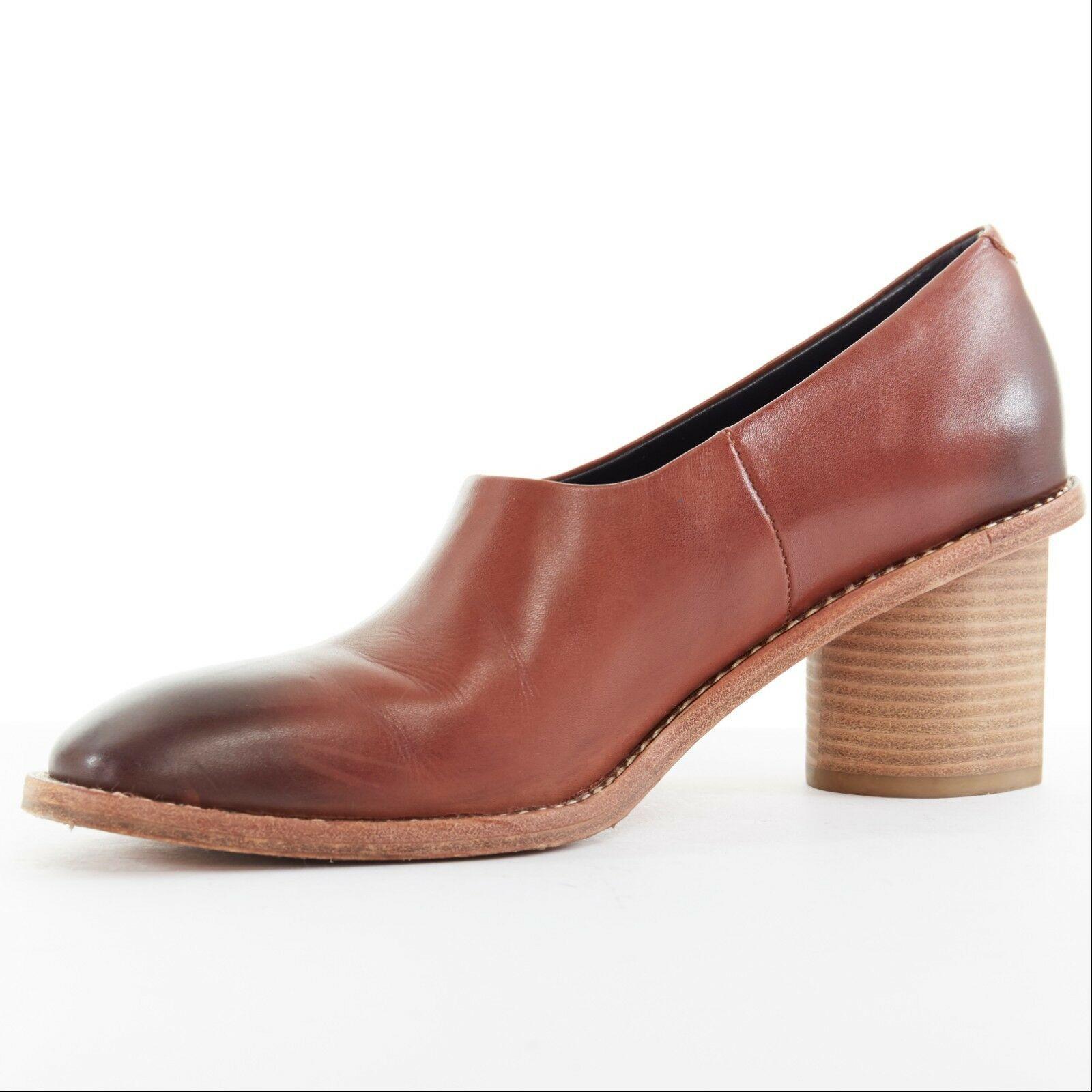 stacked leather heel
