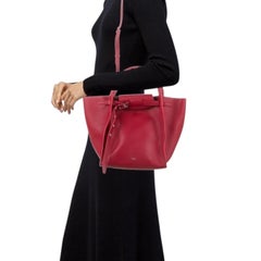 Cèline Phoebe Philo '18 Small Big Bag in Cherry Red Supple Calfskin Trapeze Tote