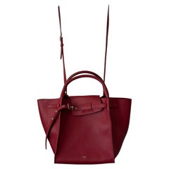 Cèline Phoebe Philo '18 Small Big Bag in Cherry Red Supple Calfskin Trapeze Tote