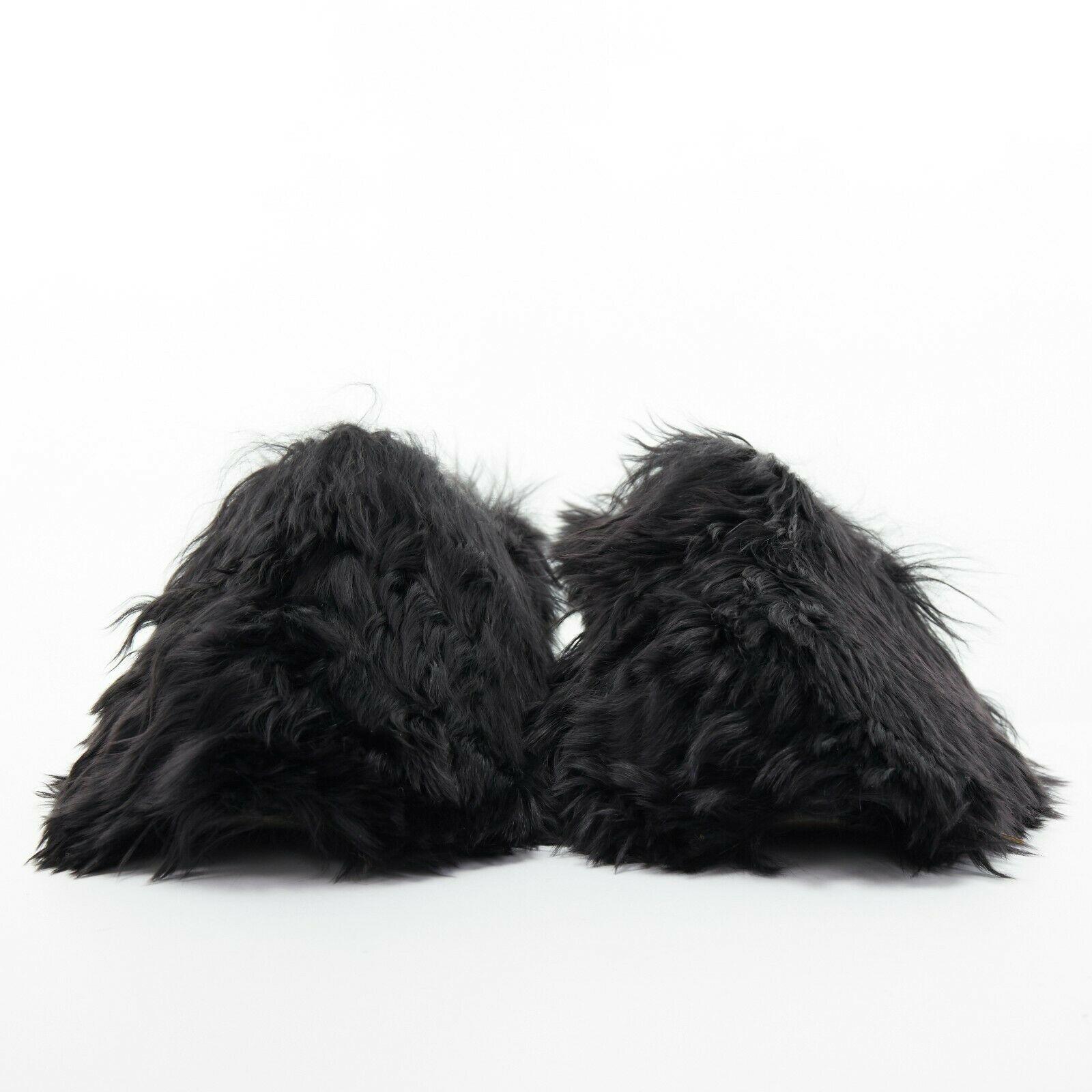 celine fur clogs