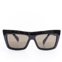 CELINE PHOEBE PHILO black angular thick frame grey lens sunglasses