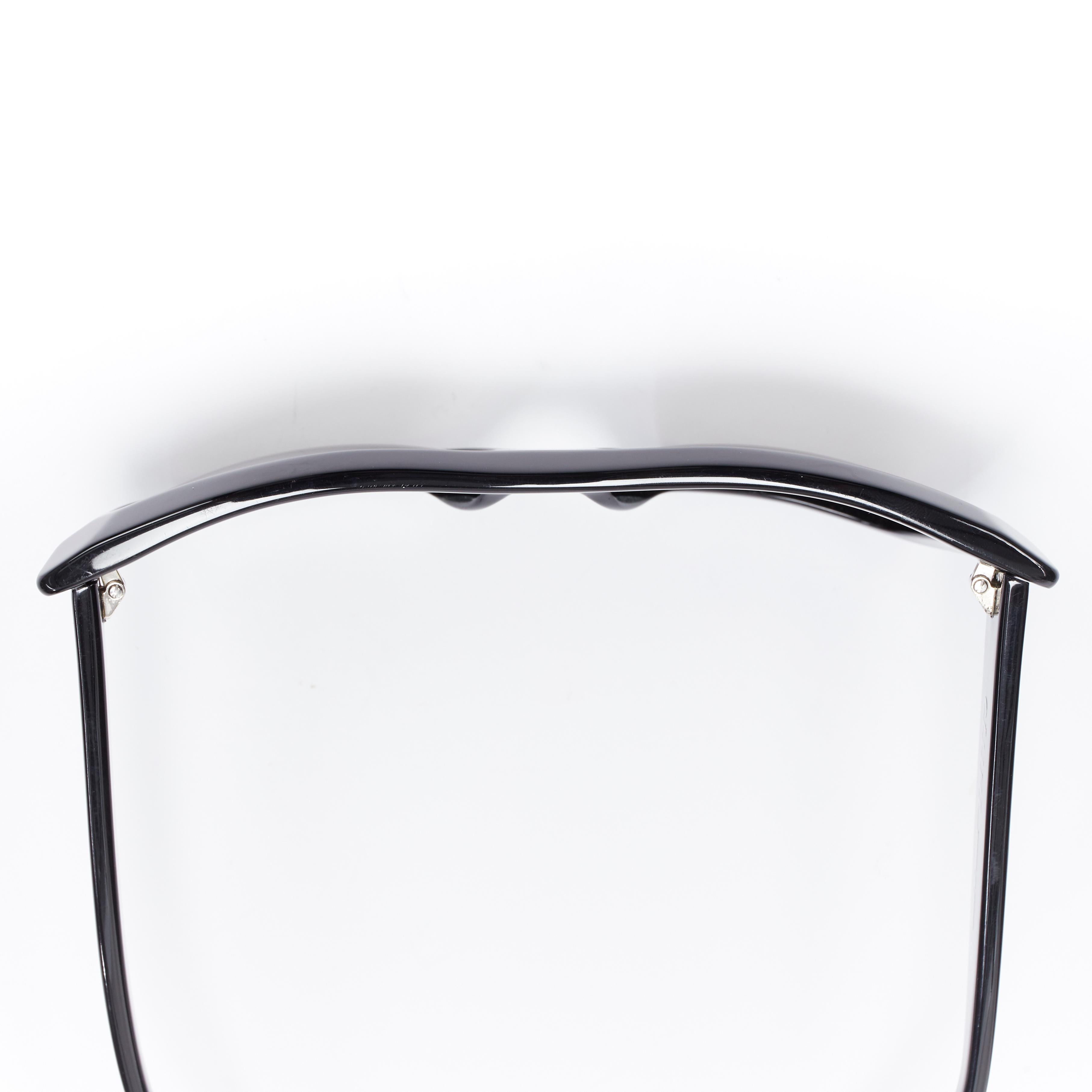 Women's CELINE PHOEBE PHILO black angular thick frame grey lens sunglasses