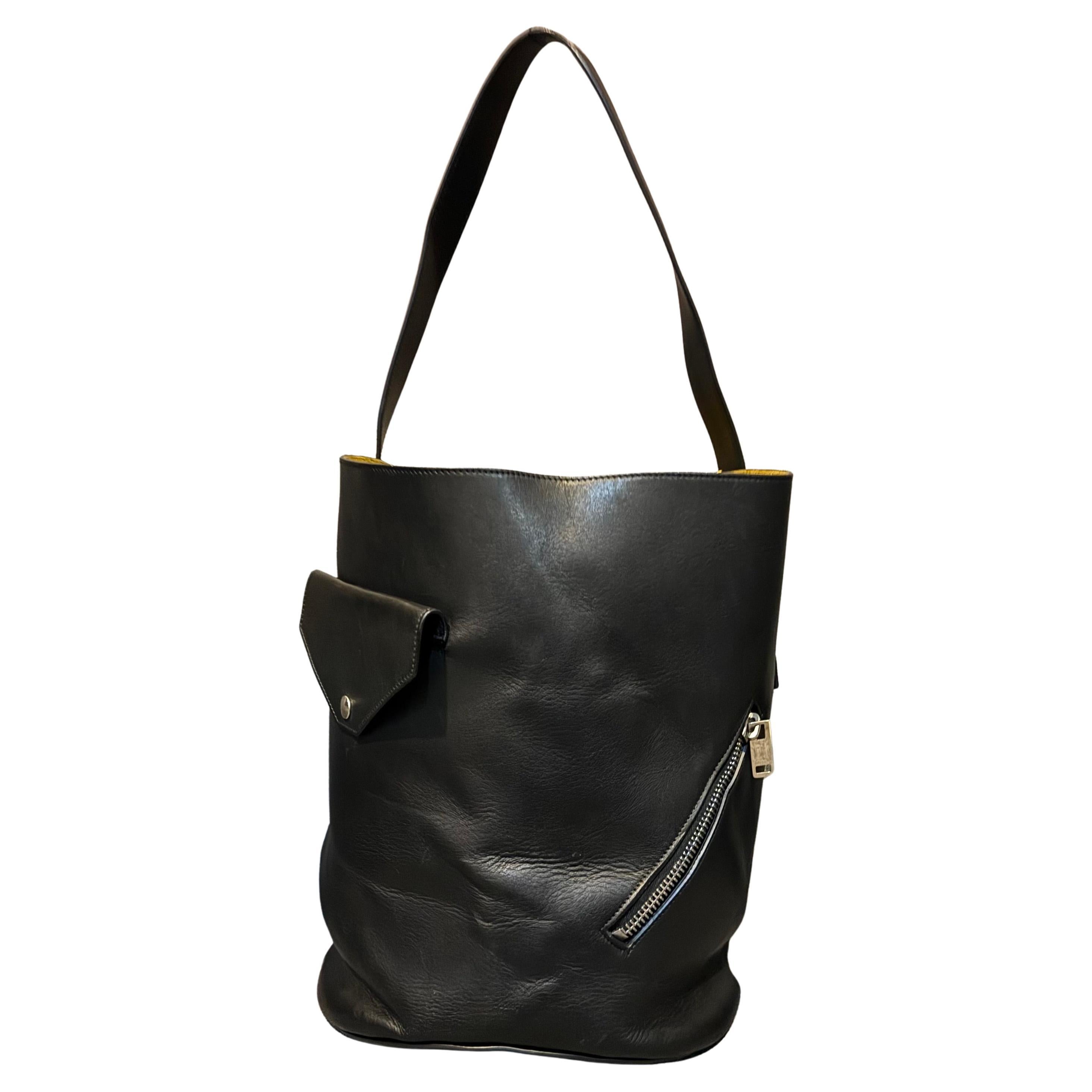 Celine - Phoebe Philo - Sac à dos en cuir noir pour motards en vente