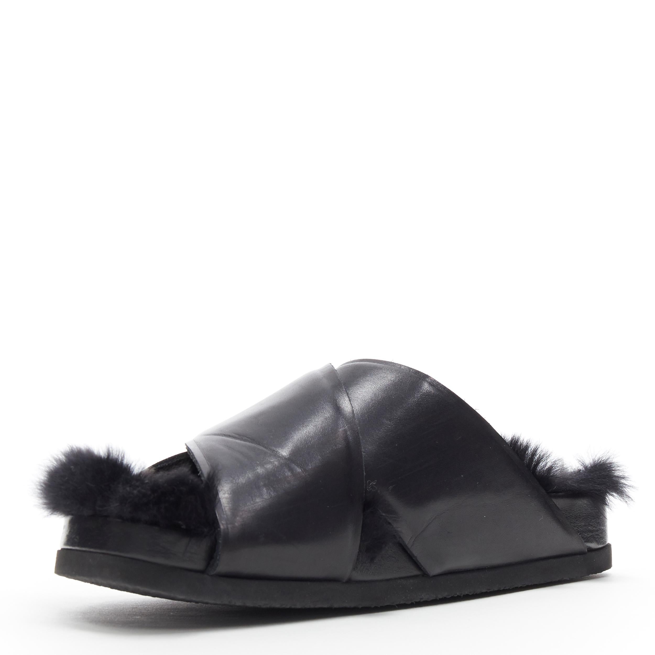 celine fur slides