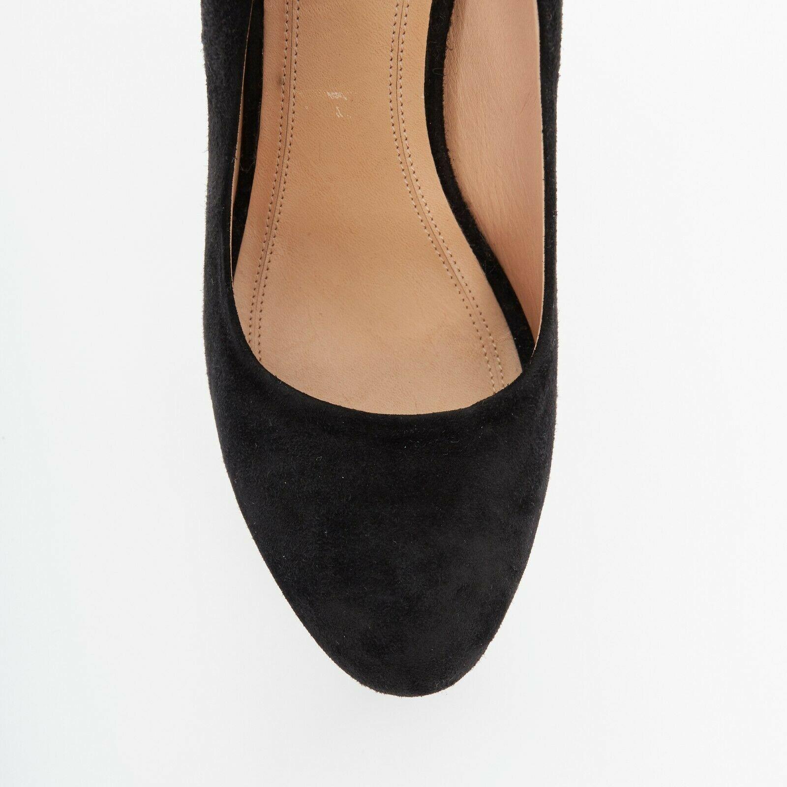 CELINE PHOEBE PHILO black suede red platform wedge wide ankle cuff heels EU38.5 In Good Condition In Hong Kong, NT
