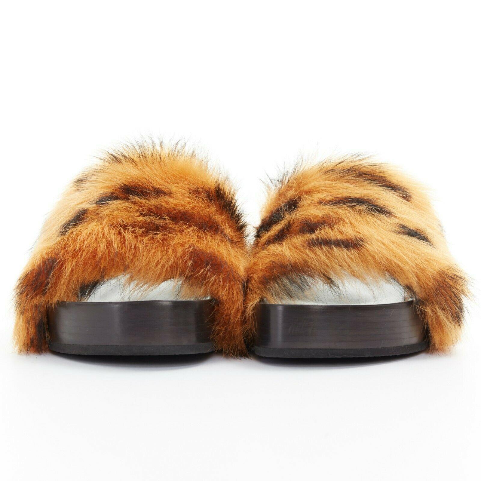 celine fur slides