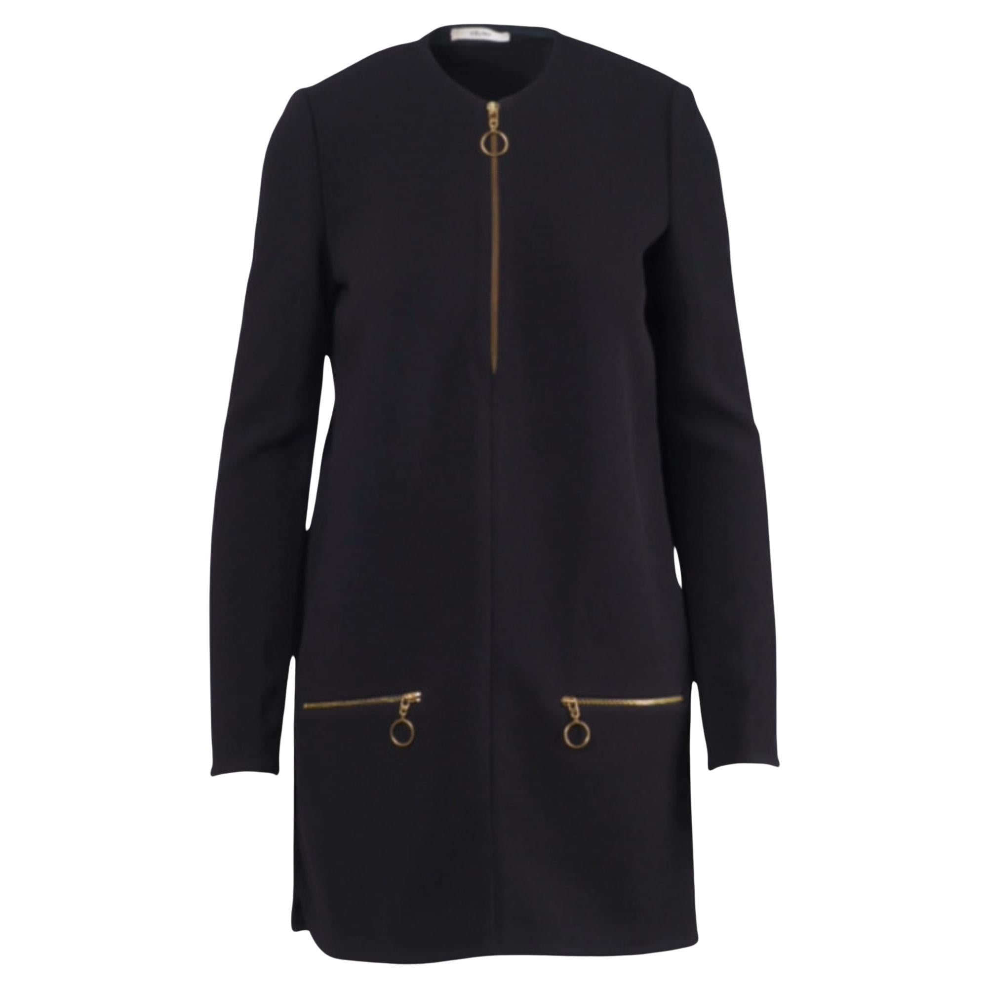 Céline Phoebe Philo Crêpe Zip Shift Dress- '10s