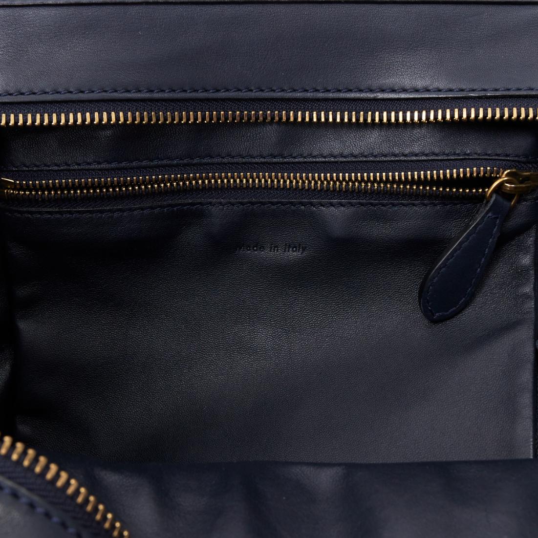 CELINE Phoebe Philo Medium Luggage cream black embossed tote bag For Sale 4