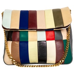Celine Phoebe Philo Multi Gourmette Patchwork Gold Chain Strap Shoulder Bag::2012