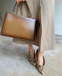 Celine Phoebe Philo NEW Cream Black Snakeskin Leather Evening Pumps Heels Bootie