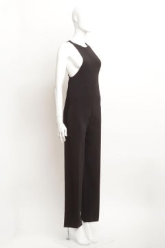 Celine Phoebe Philo Resort 2015 Black Sleeveless Jumpsuit in Black Crepe