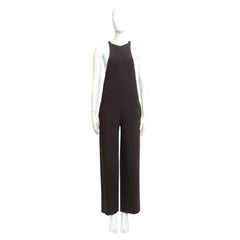 Celine Phoebe Philo Resort 2015 Black Sleeveless Jumpsuit in Black Crepe