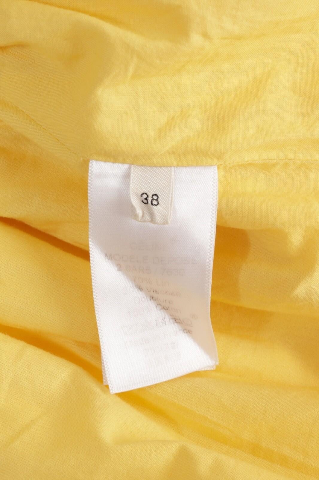 Maxivestido Celine Phoebe Philo Resort 2018 con aberturas en lino amarillo en venta 8