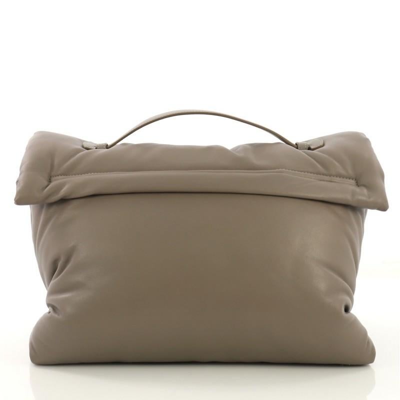 Gray Celine Pillow Top Handle Bag Leather