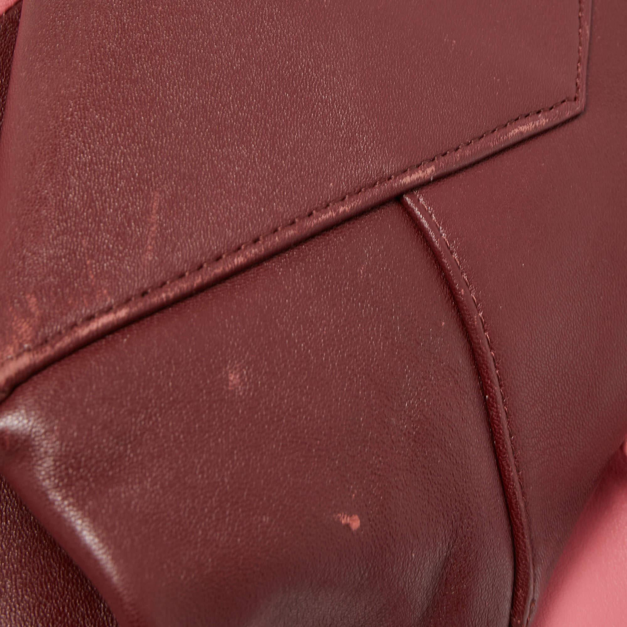 Celine Pink/Burgundy Leather Vertical Cabas Shopper Tote 6