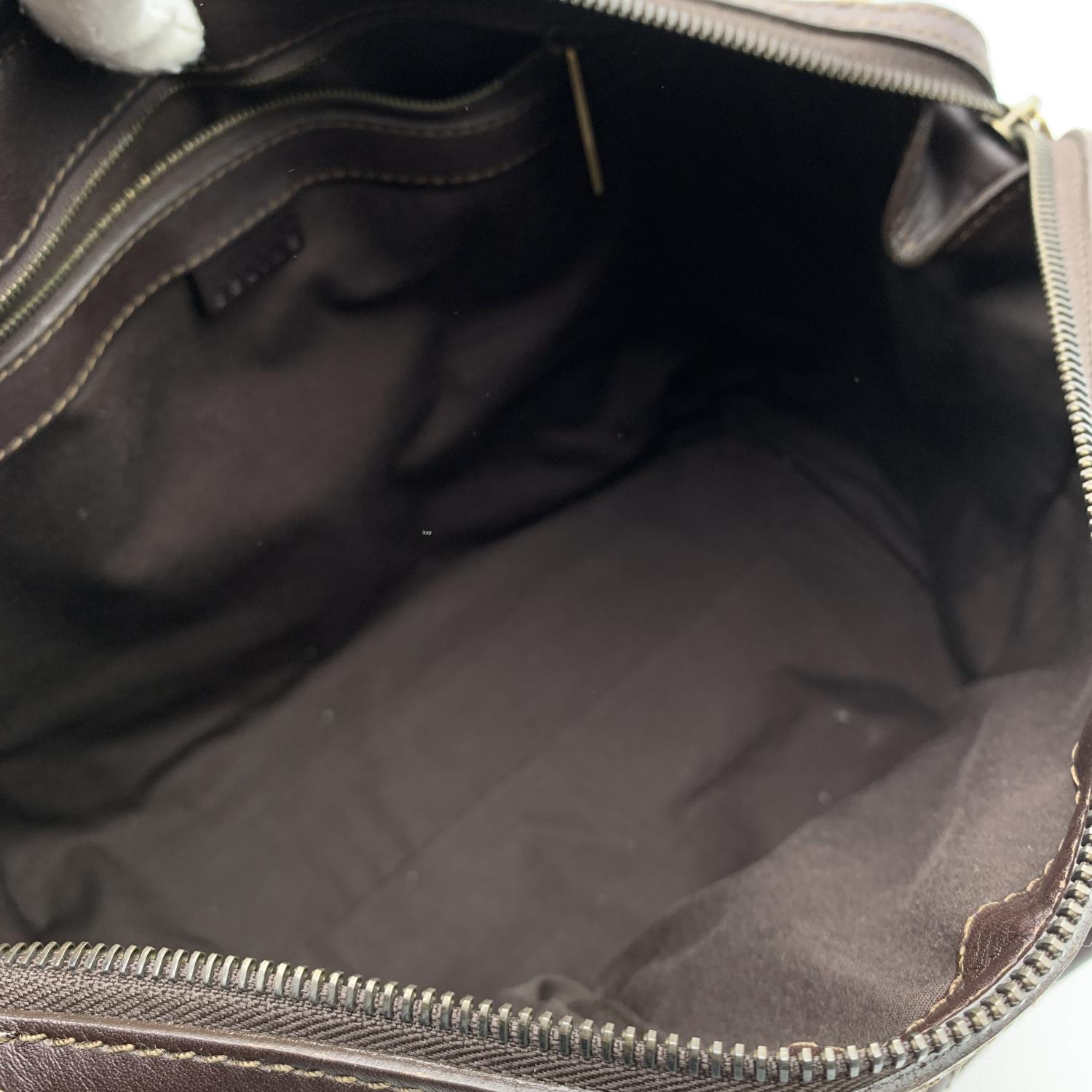 Celine Pink C Macadam Suede Satchel Bag Front Pocket Handbag 2