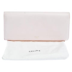 Celine Pink Leather Flap Continental Wallet