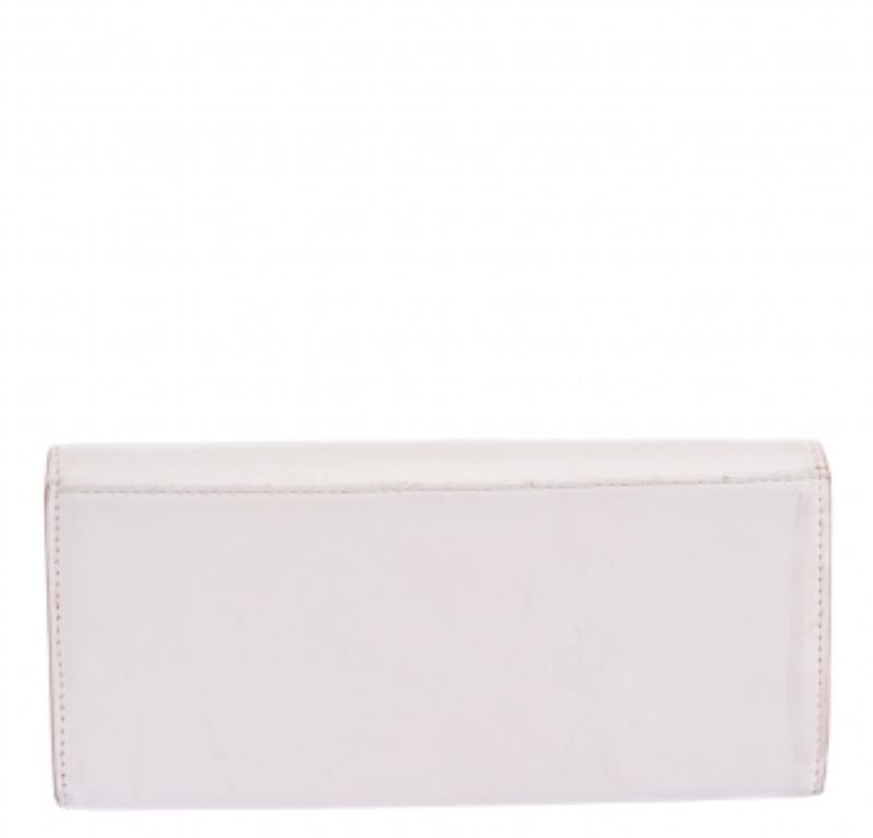 Celine Pink Leather Flap Continental Wallet (Grau) im Angebot