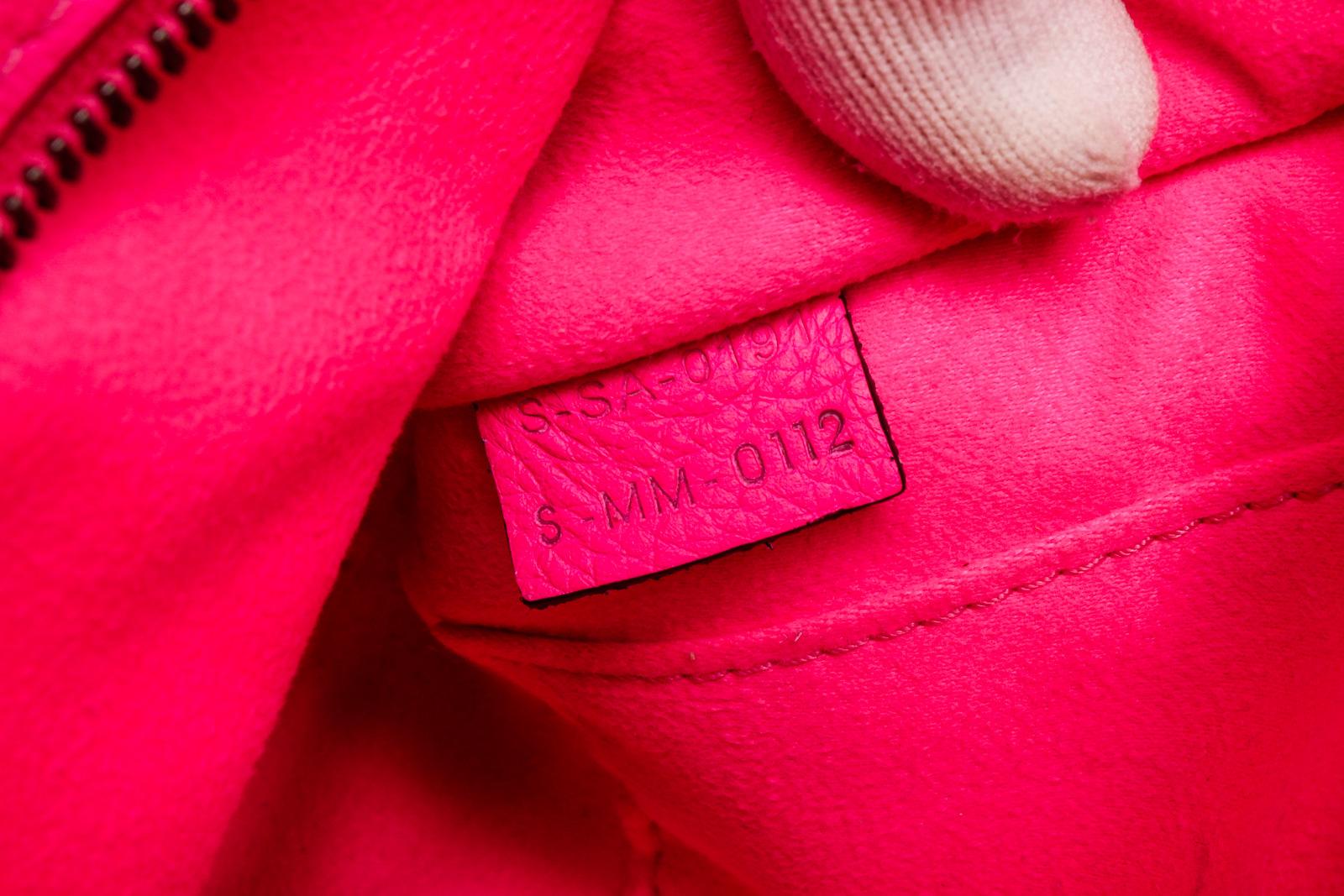 Women's Céline Pink Leather Nano Luggage Tote Cross Body Bag