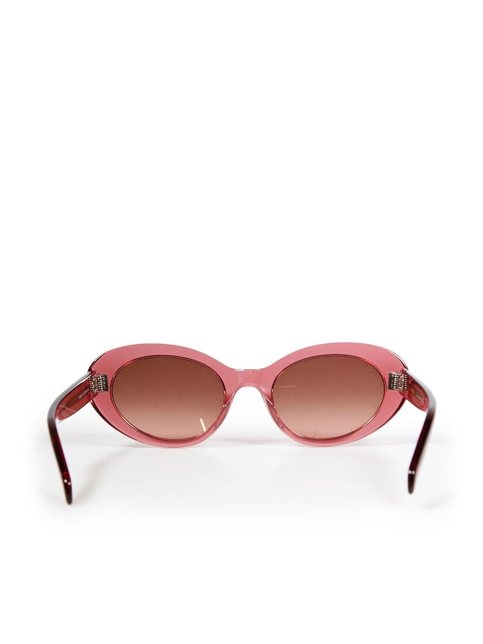 Gafas de sol ovaladas rosas Céline con degradado Cat Eye Rosa