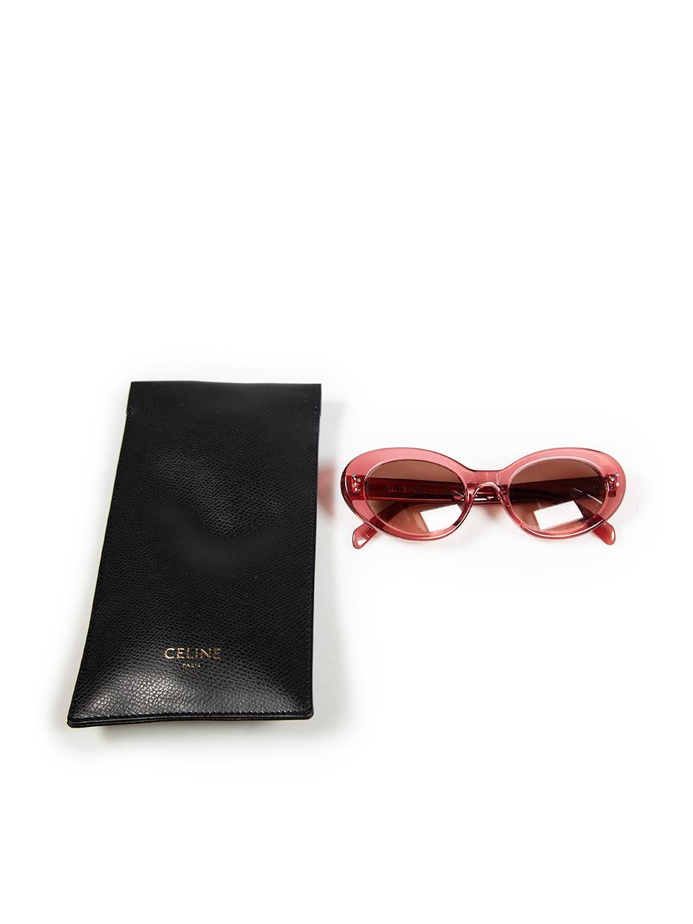 Gafas de sol ovaladas rosas Céline con degradado Cat Eye 3