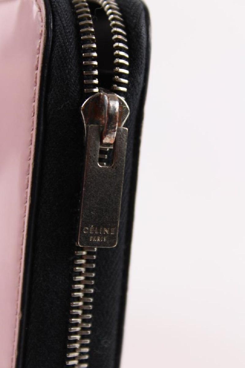 Céline Pink Patent Leather Continental Zip Around Wallet Zippy  L4CEL1221 For Sale 4