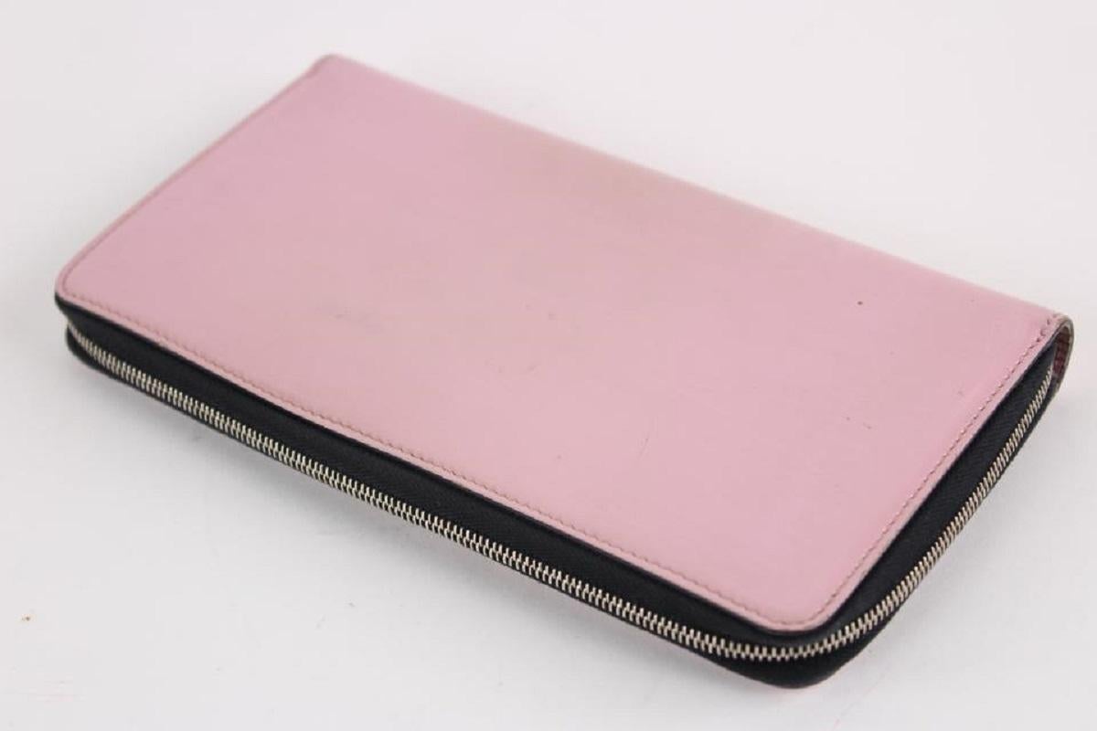 Beige Céline Pink Patent Leather Continental Zip Around Wallet Zippy  L4CEL1221 For Sale