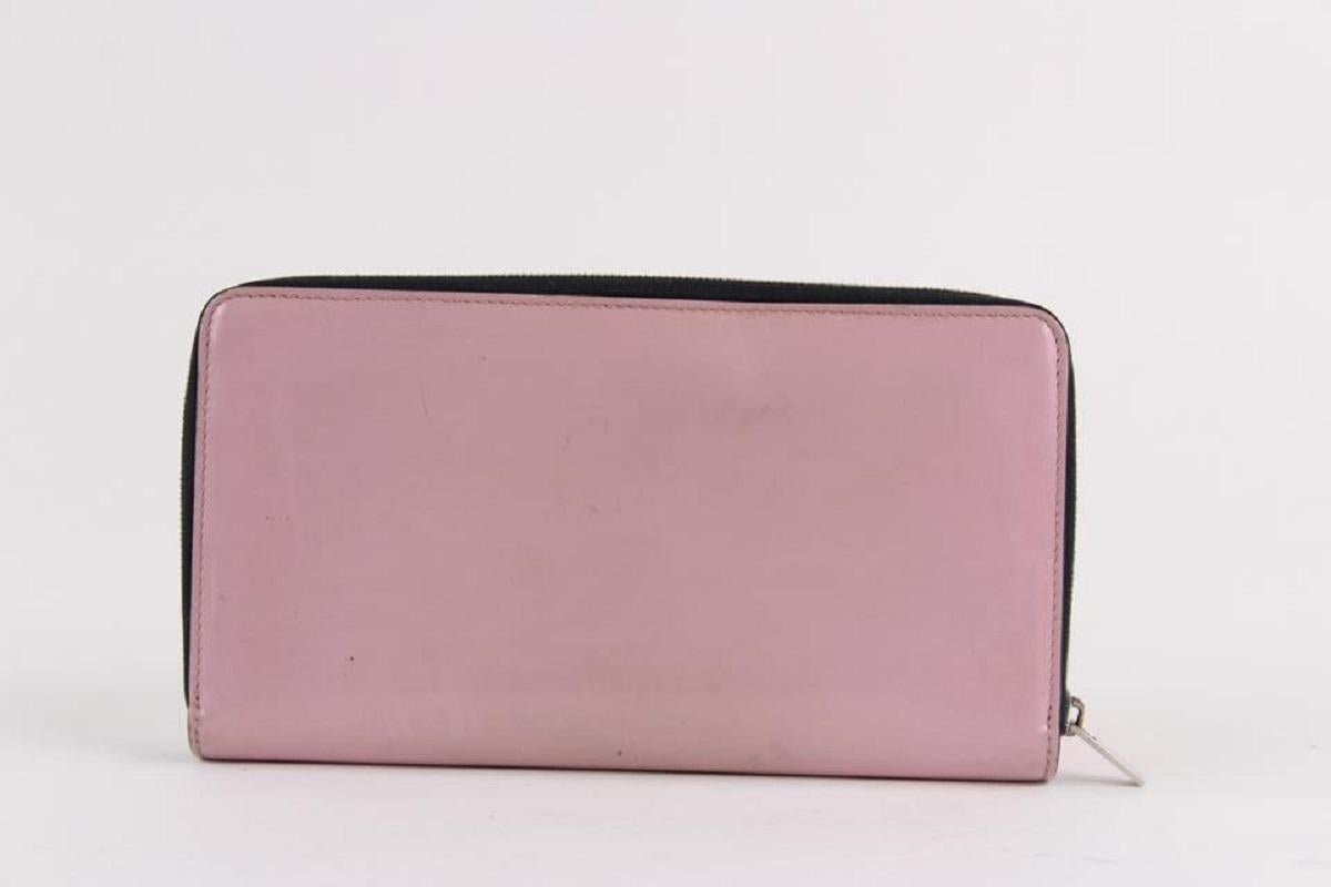 Céline Billetera Zippy Continental de charol rosa con cremallera  L4CEL1221 2