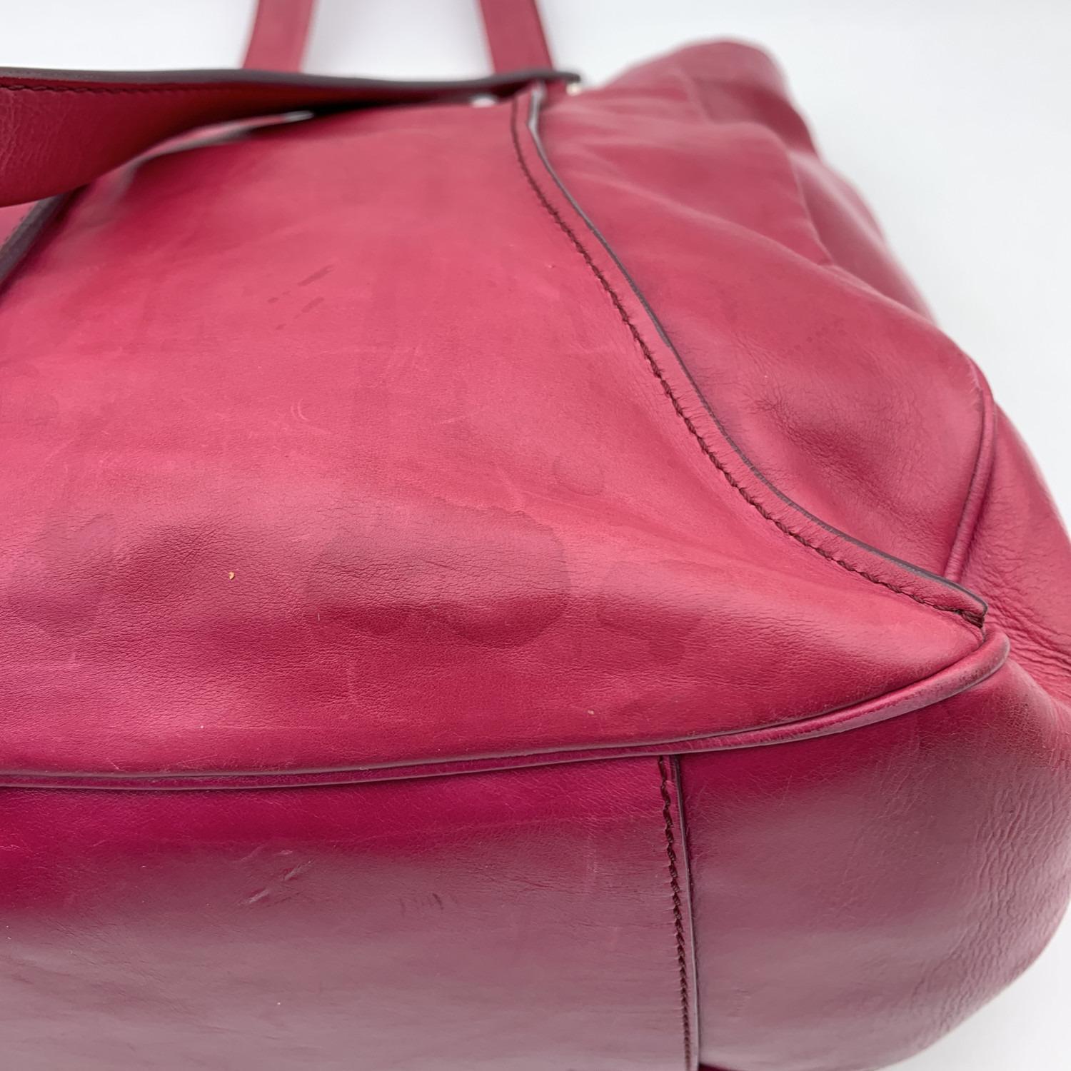 Women's Celine Pink Purple Leather Tote Shoulder Bag with Spheres