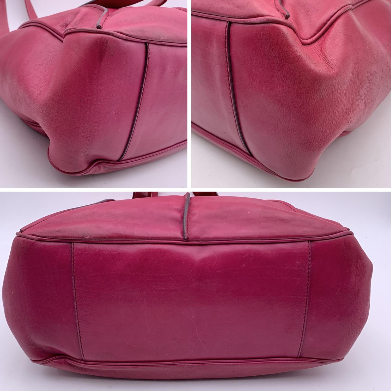 Celine Pink Purple Leather Tote Shoulder Bag with Spheres 2