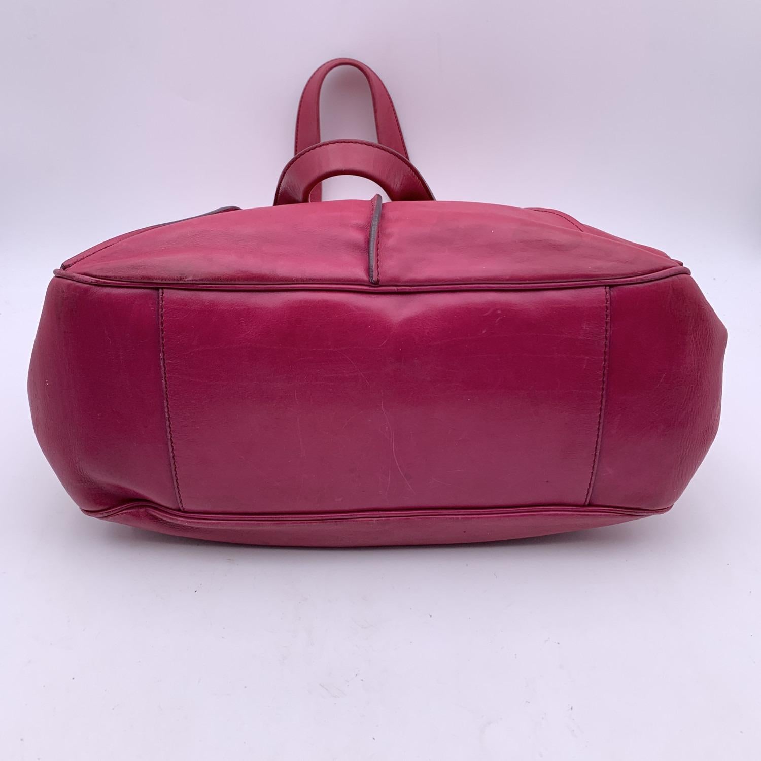 Celine Pink Purple Leather Tote Shoulder Bag with Spheres For Sale 4