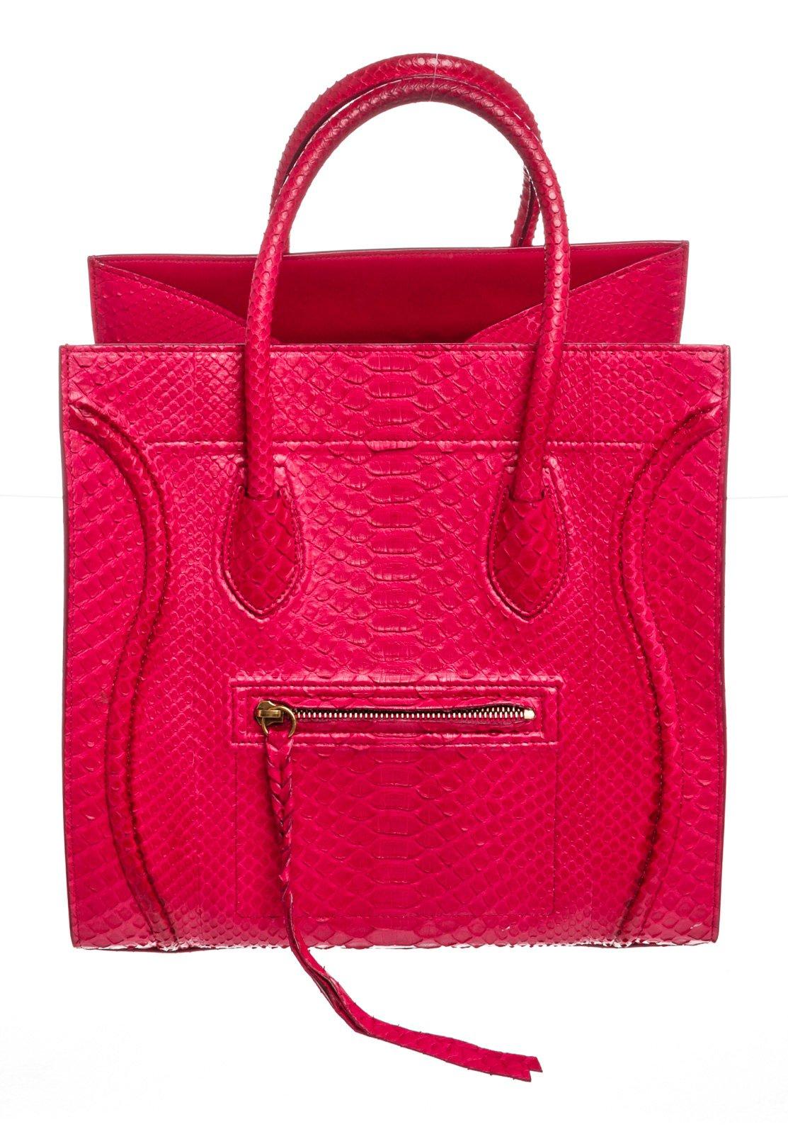 Celine Pink Python Medium Phantom Luggage Tote Bag 1
