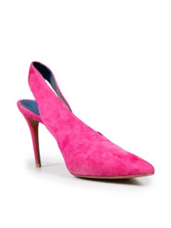 Céline Pink Slingback Suede Pumps Size IT 39.5