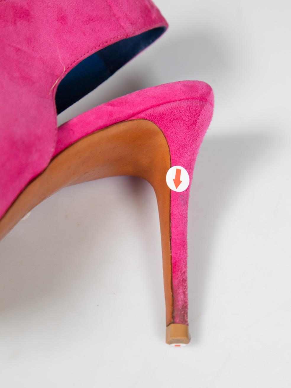 Céline Pink Slingback Suede Pumps Size IT 39.5 4