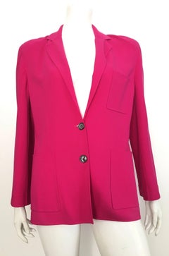 Celine Pink Wool Jacket with Pockets Size 8.