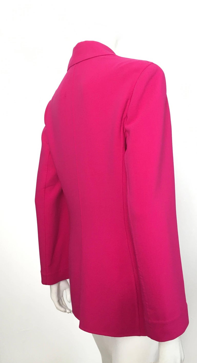 Celine Pink Wool Jacket with Pockets Size 8. For Sale at 1stDibs