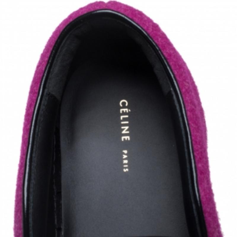 Women's Celine Pink Wool Low Top Slip On Sneakers Size 39 For Sale