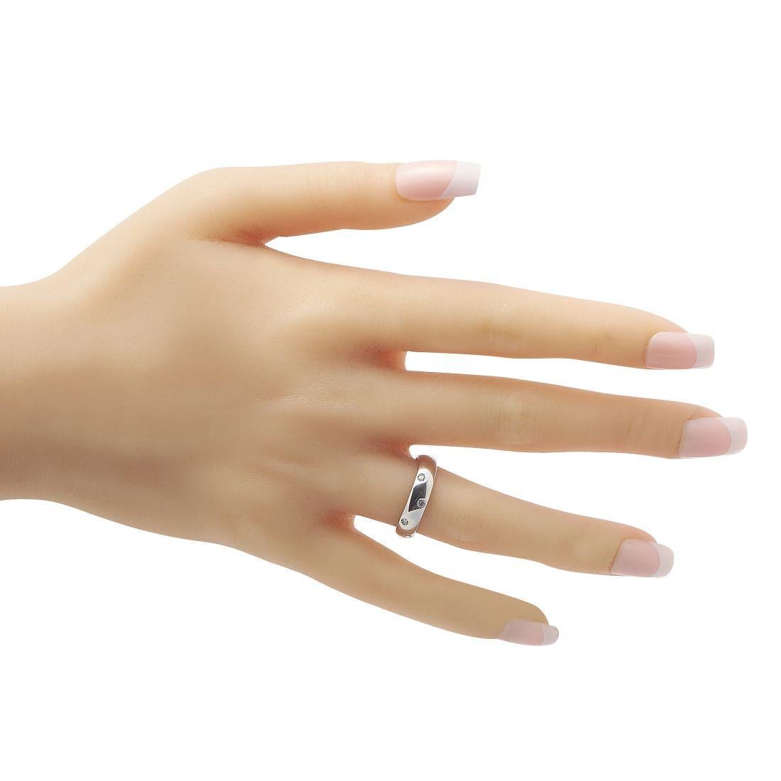 Celine Platinring mit 0,10 Karat Diamanten (Rundschliff)