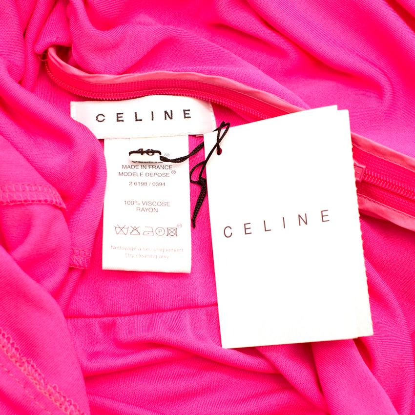 Celine Pleated Pink Dress - Size US 8 In New Condition For Sale In London, GB