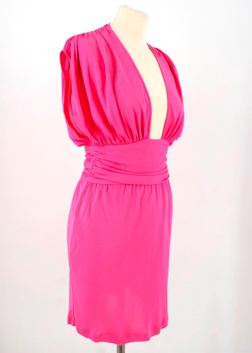 Celine Pleated Pink Dress - Size US 8 For Sale 1