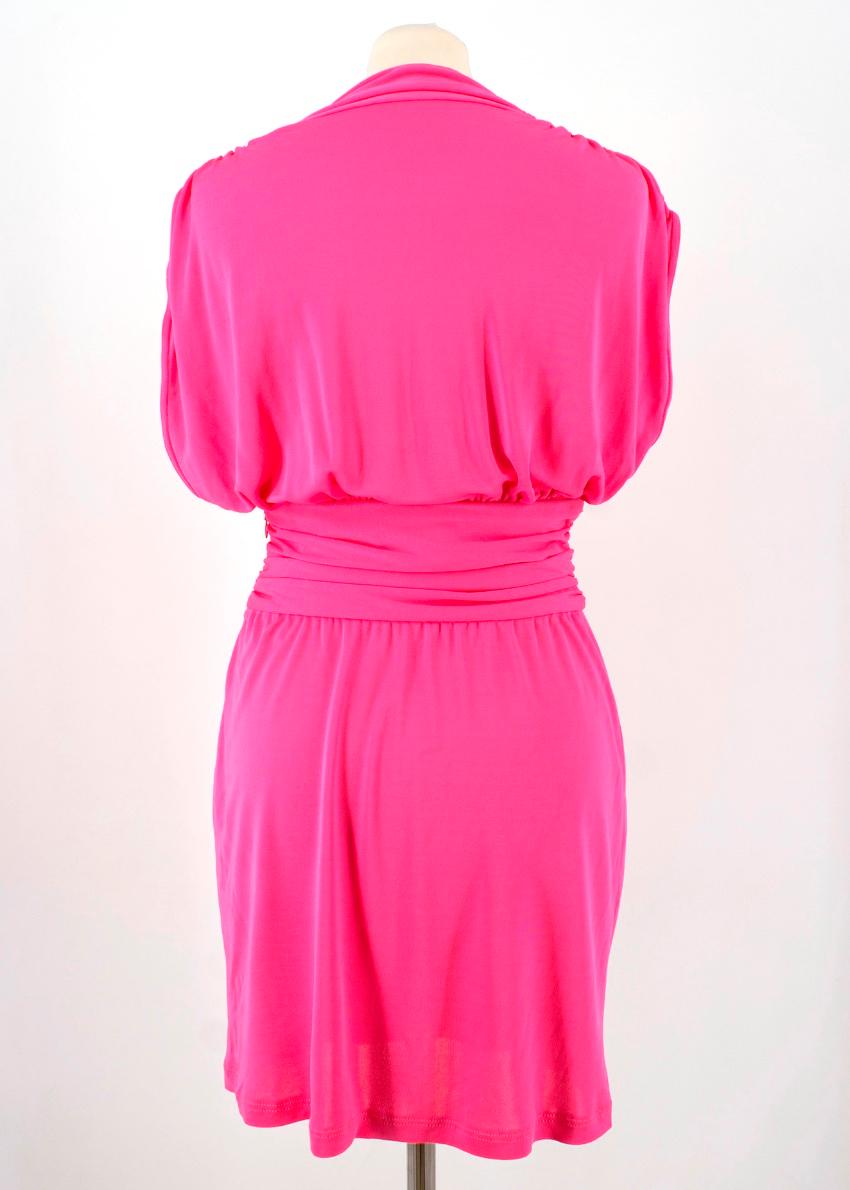 Celine Pleated Pink Dress - Size US 8 For Sale 2