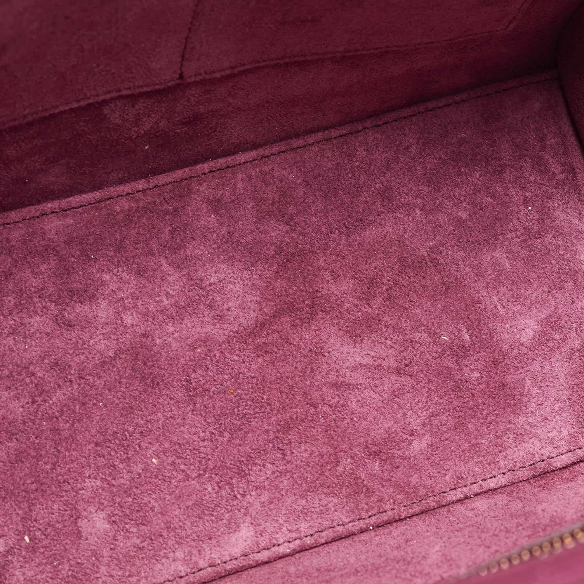 Celine Plum Leather Micro Luggage Tote 3